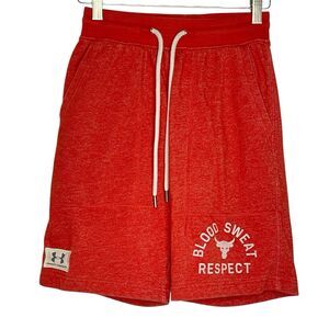 Under Armour Shorts Men’s Small Red UA X Project Rock Respect Gym